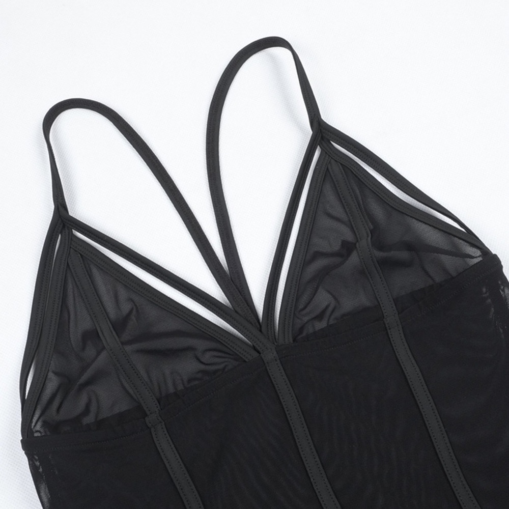 Serene's V Strap Sexy Bodysuit Top - Picture 5 of 8