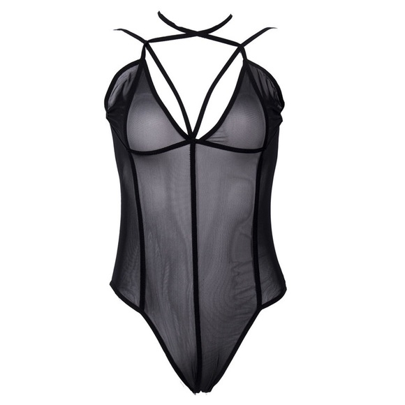 Serene's V Strap Sexy Bodysuit Top - Picture 7 of 8