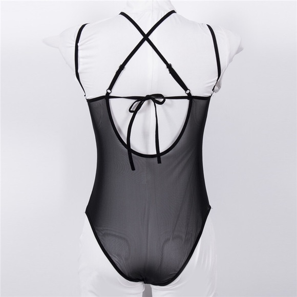 Serene's V Strap Sexy Bodysuit Top - Picture 8 of 8