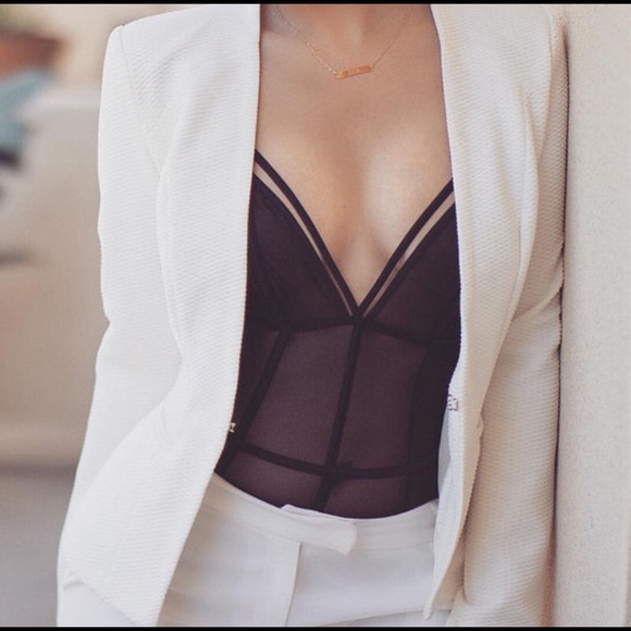 Serene's V Strap Sexy Bodysuit Top - Picture 4 of 8