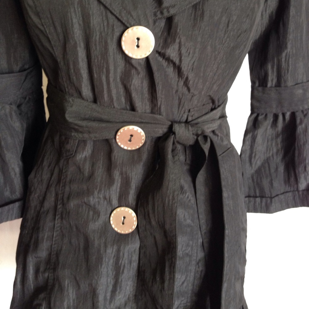 Odds & Evens Unique Black Coat Dress - Picture 3 of 4