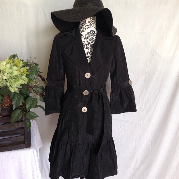 Dresses & Skirts - Odds & Evens Unique Black Coat Dress