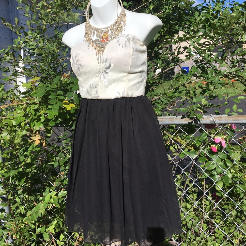 Strapless Dress (Black & White)