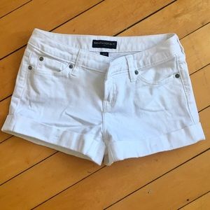Banana Republic rolled white Jean shorts