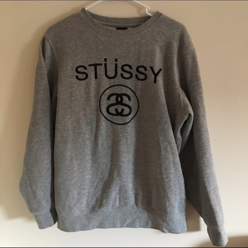Grey stussy sweatshirt