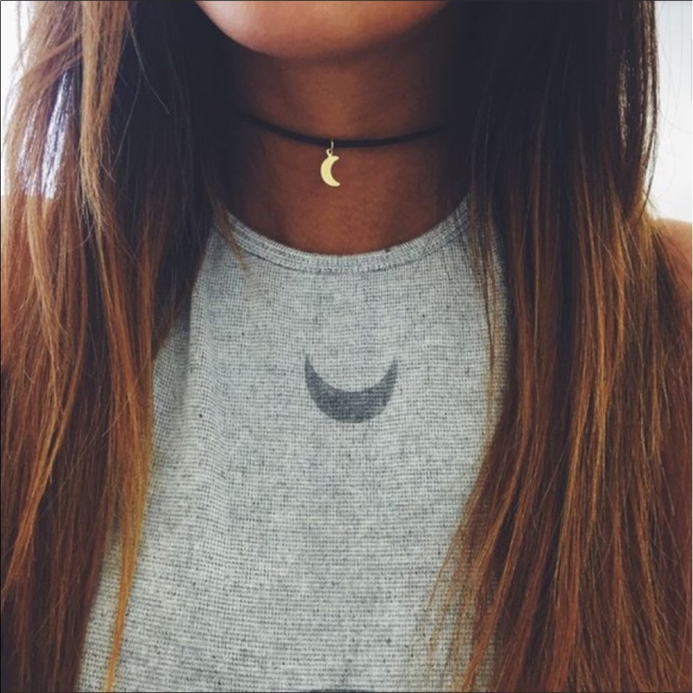 Moon choker necklace