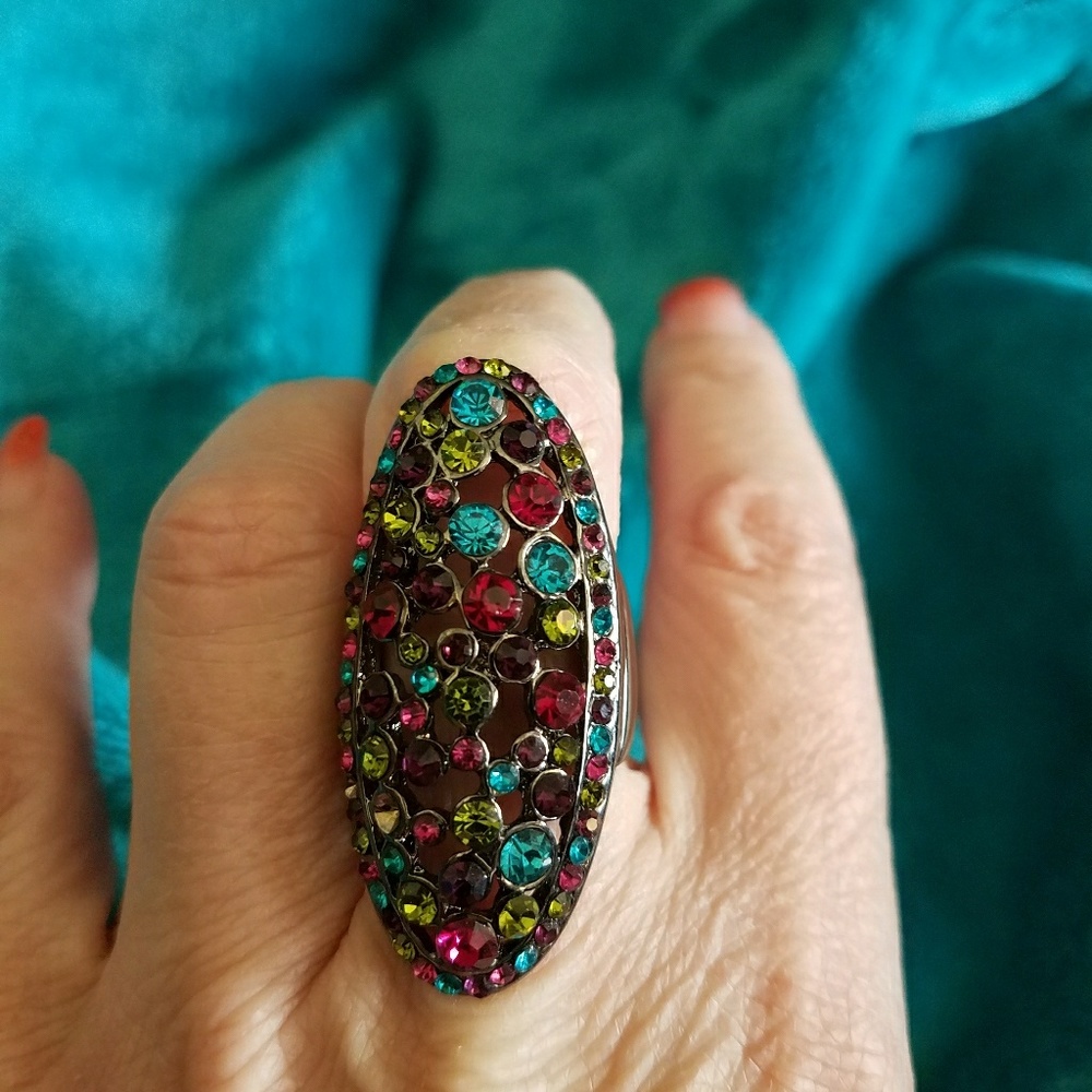 Cocktail ring. Multi colored