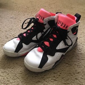 Hot pink Jordan 7's