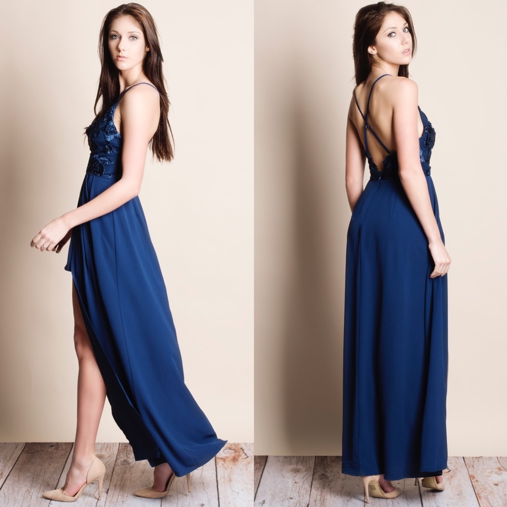 Cross Back Maxi Romper - Picture 3 of 5
