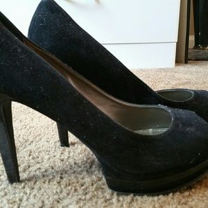 Stunning Peep Toe Suede Stilettos