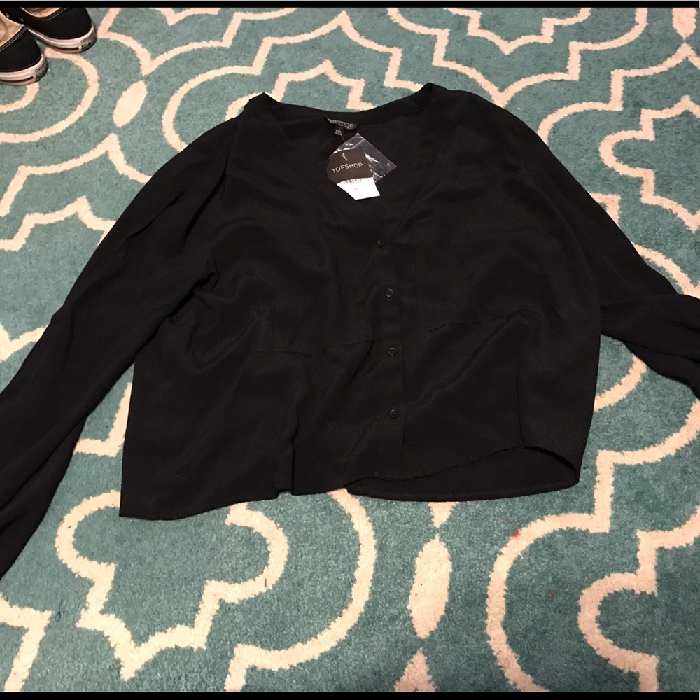 TopShop Black Button Down