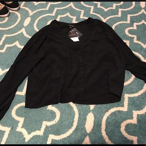 TopShop Black Button Down