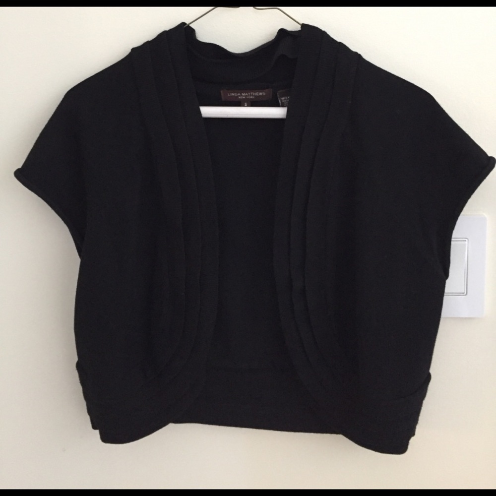 Linda Matthews New York black shrug