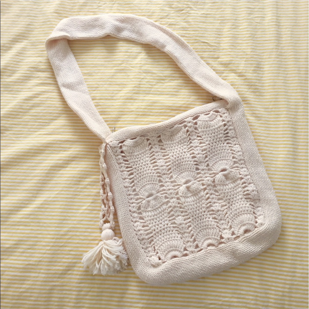 A|X Armani Exchange Wool Knitted Shoulder Bag