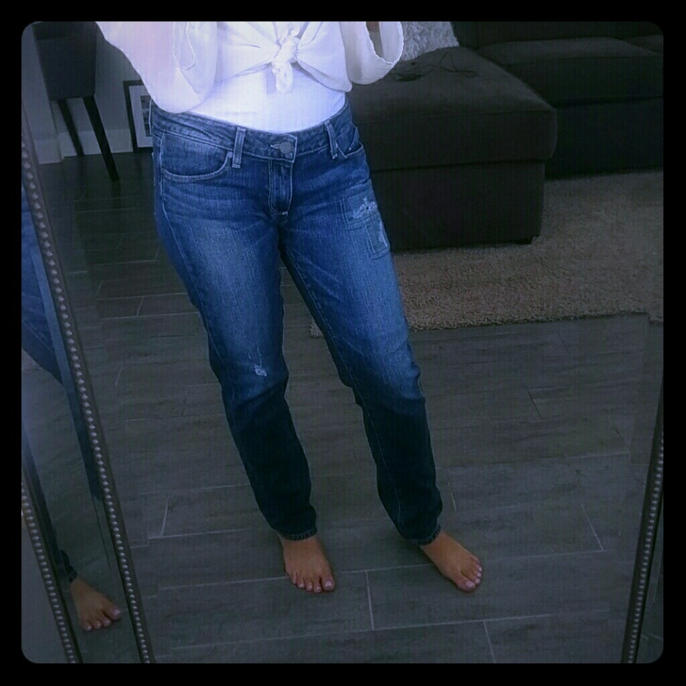 Paige straig leg petite jeans