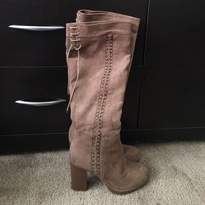 Tan knee high sexy boots