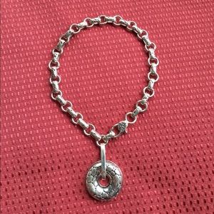 Sterling silver tortoise shell necklace