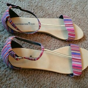 Beautiful flat multicolored sandals