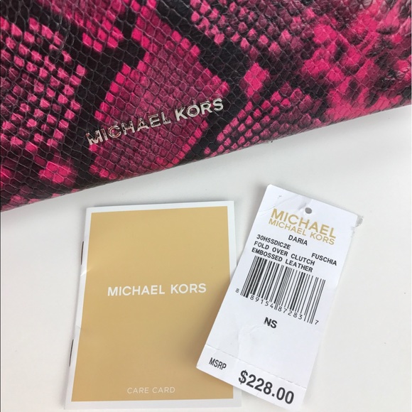 Michael Kors Daria Embossed Clutch & Shoulder Bag - Picture 5 of 7