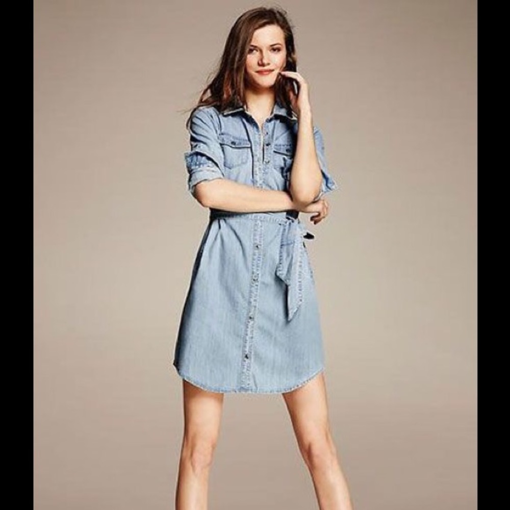 NWT! Banana Republic denim shirt dress