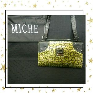 Miche Classic 'Jade' metallic green alligator shel