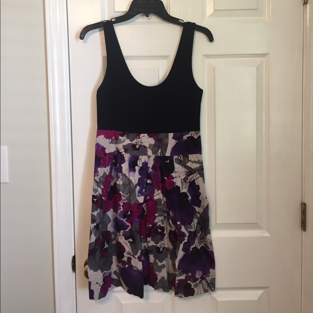 Black and Multi Mini Dress