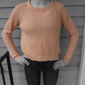 Forever 21 Peach Crew Neck Knitted Sweater