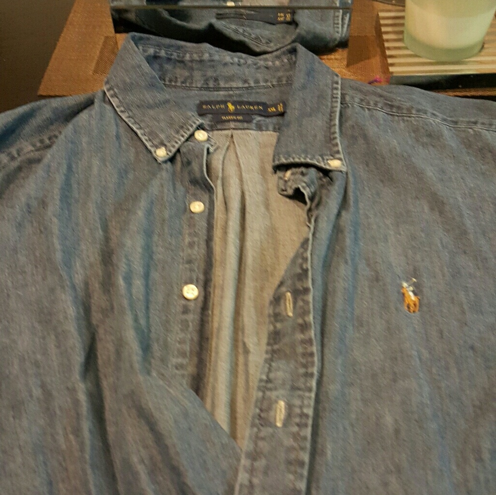 Men's Denim Button Down Shirt