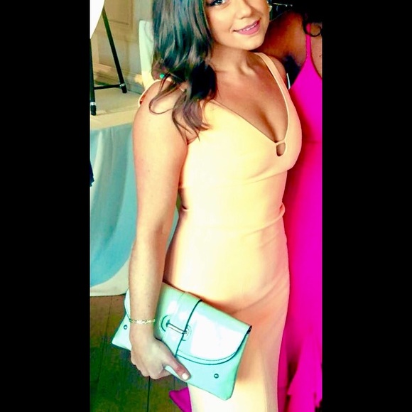 Peach Cocktail Gown - Picture 1 of 4