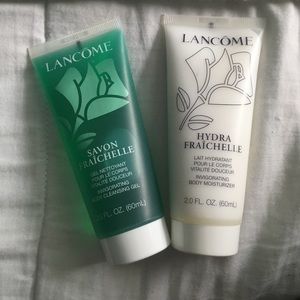 Lancome body wash and body cream