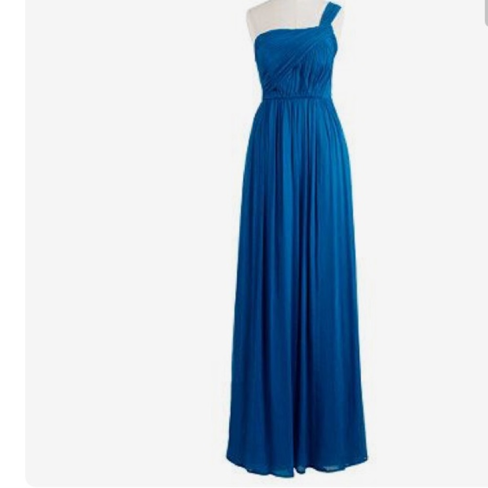 Petite Lucienne long dress in silk chiffon