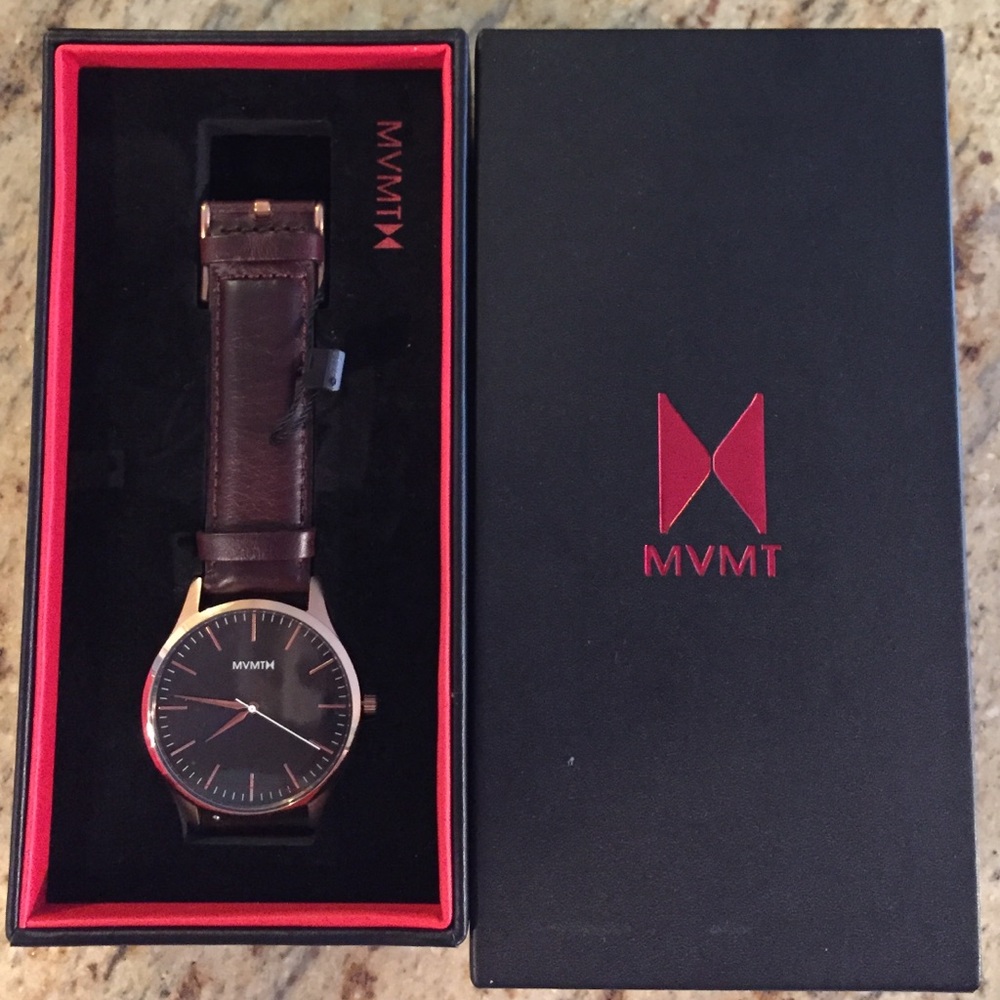 NWT MVMT Brown and Rose gold watch