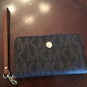 Authentic Michael Kors Monogram Wallet Phone Case