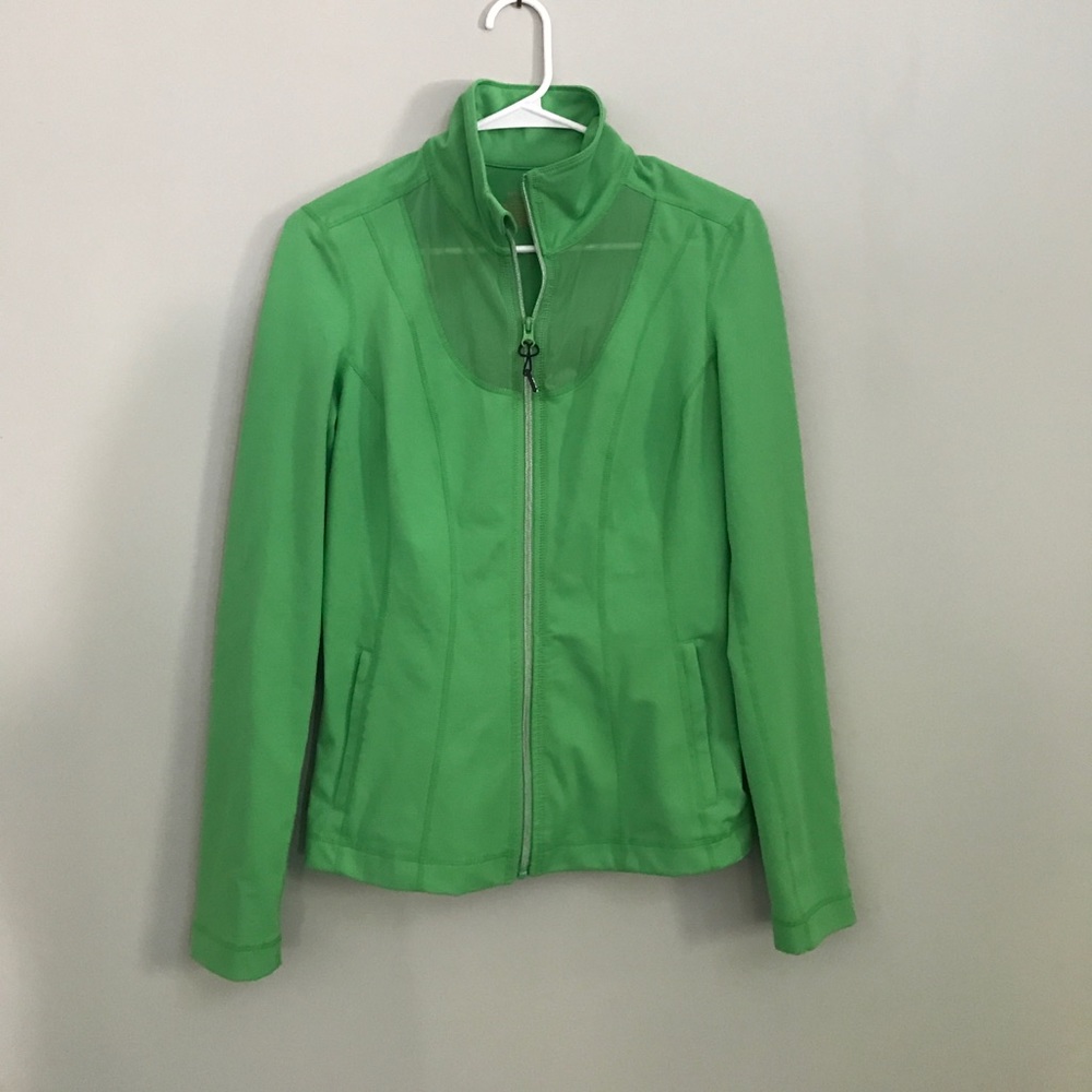 Green athletic jacket