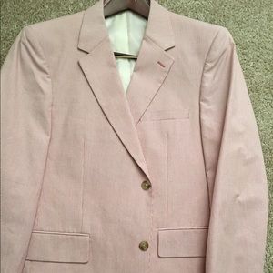 Club Room Pinstriped Blazer- Red and Off-White