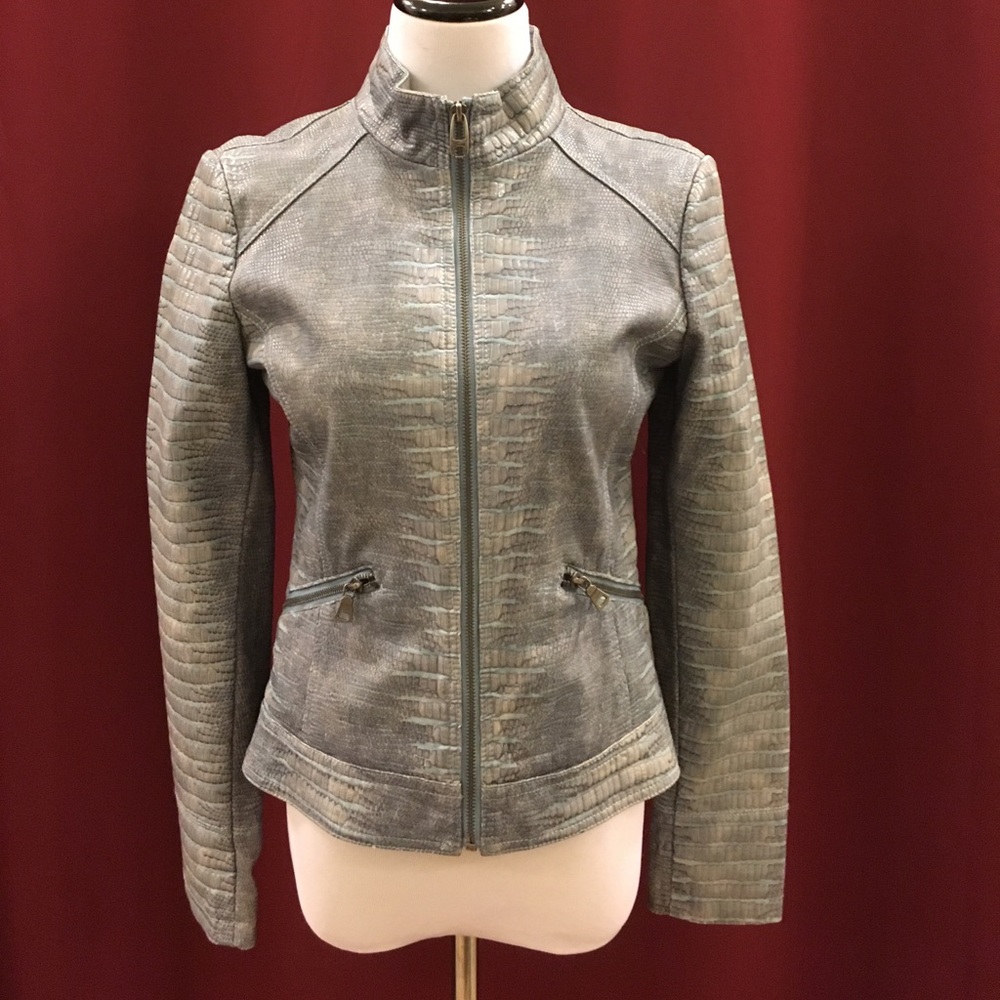 Guess Faux Leather Embossed Jacket size S