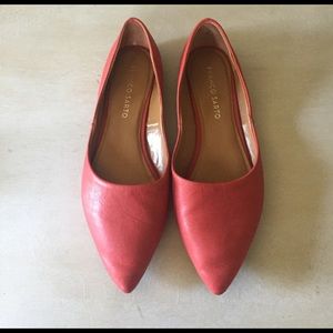 Franco Sarto pointed flats red size 7
