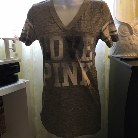 PINK Victoria's Secret Tops - PINK V-neck Tee Shirt