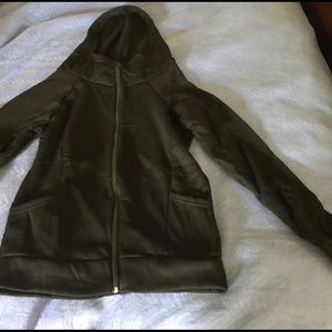 Black hooded sweatshirt