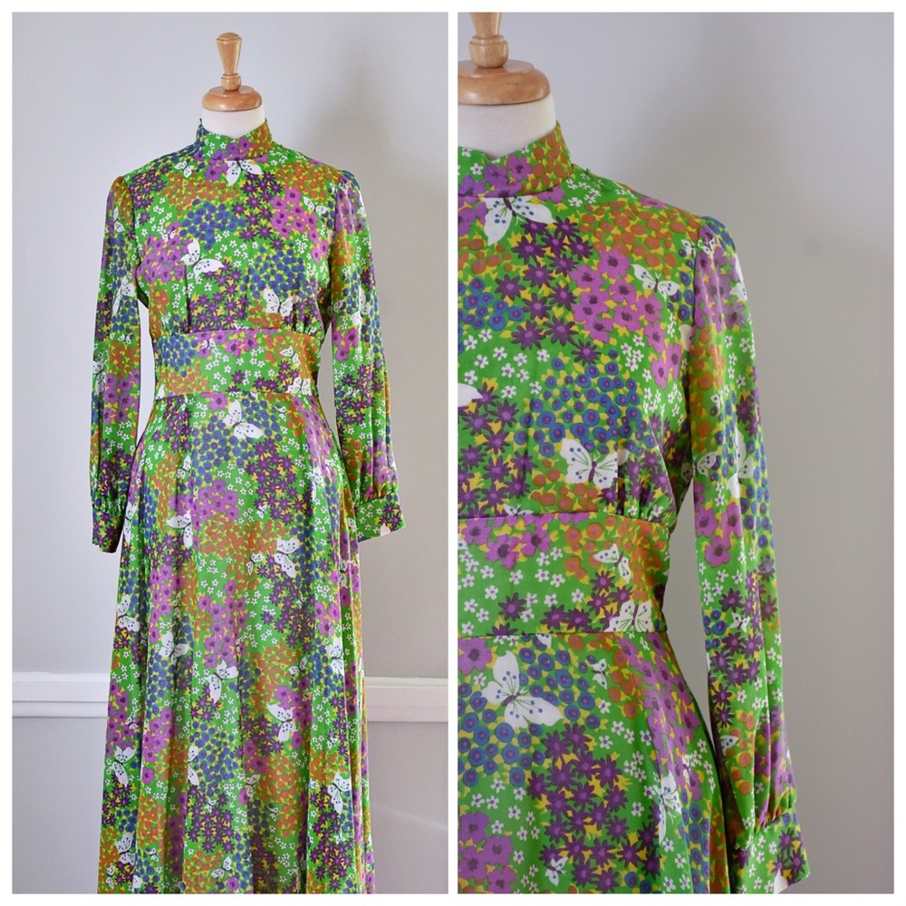 Vintage 70s Boho Chic Maxi Dress