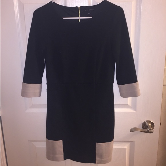 Banana Republic Dresses & Skirts - Sexy mod Banana Republic black and taupe mini