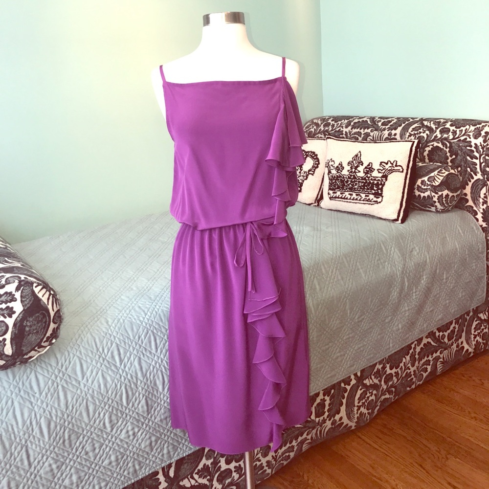 Jill Stuart size 2 purple ruffle dress