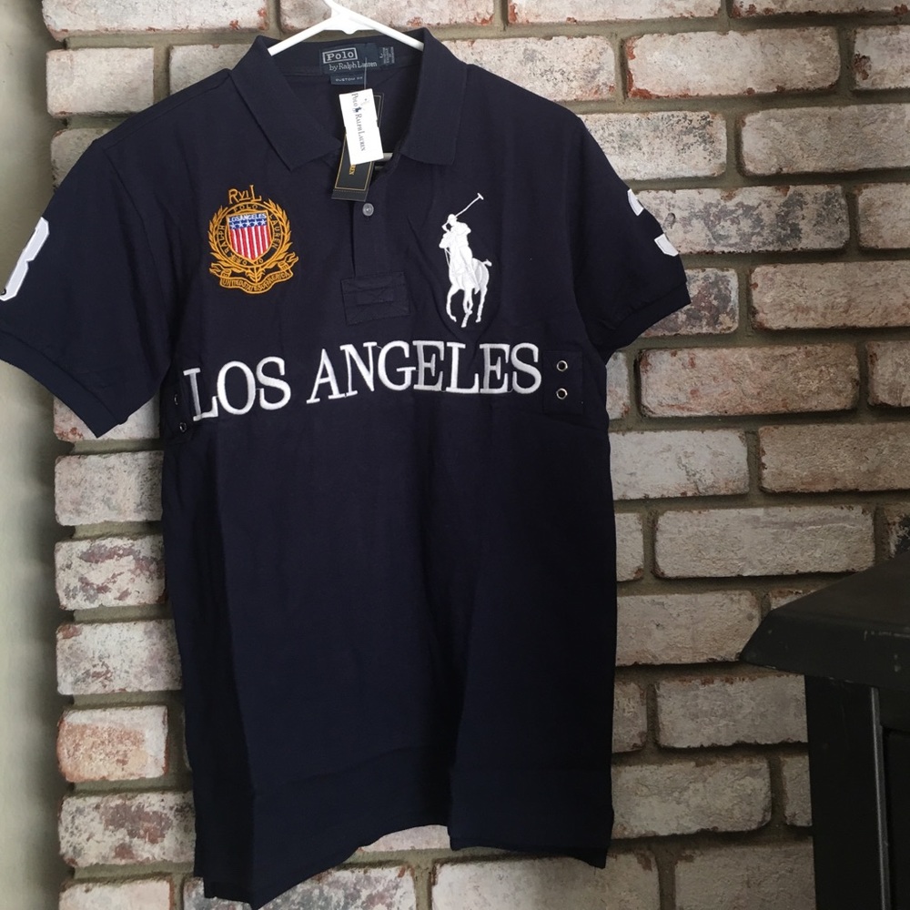 POLO RALPH LAUREN ポロシャツLOSANGELES 楽天市場】ポロ ラルフローレン カスタムスリムフィット 鹿の子