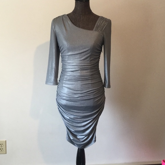 guess silver dress