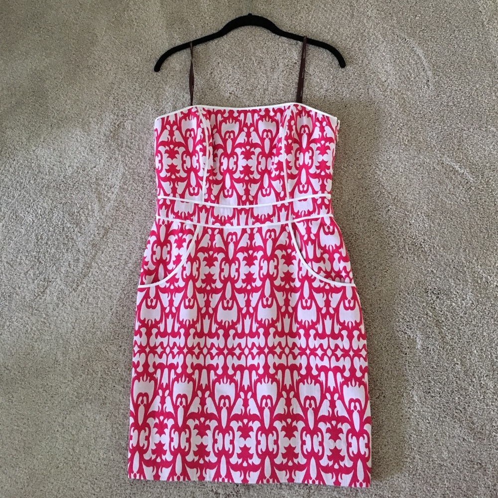 Patterned Strapless Dress