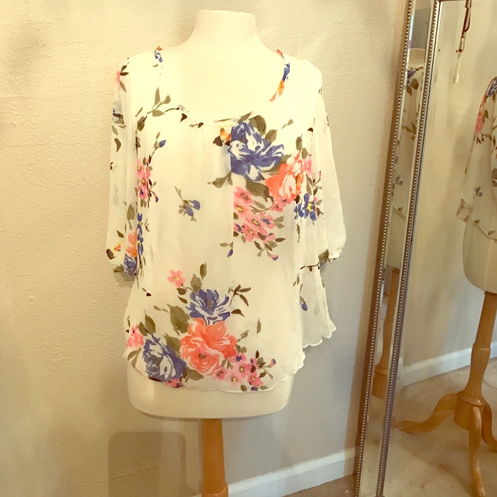 Flower Chiffon Top