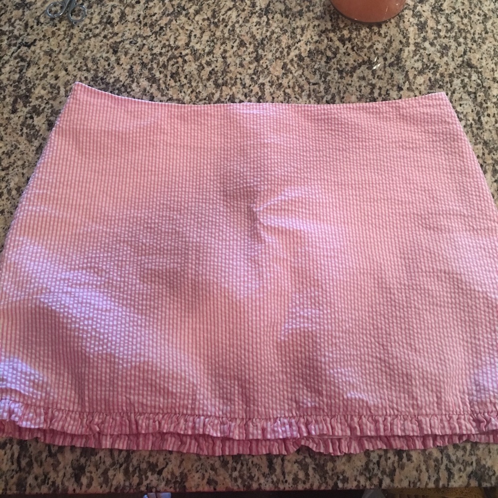 Lilly Pulitzer Pink Seersucker Skirt - Size 10