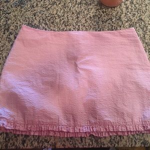 Lilly Pulitzer Pink Seersucker Skirt - Size 10
