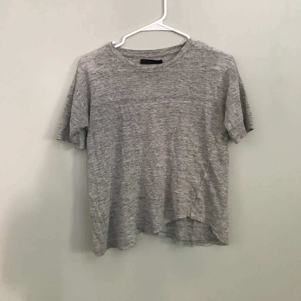 Grey crop tee