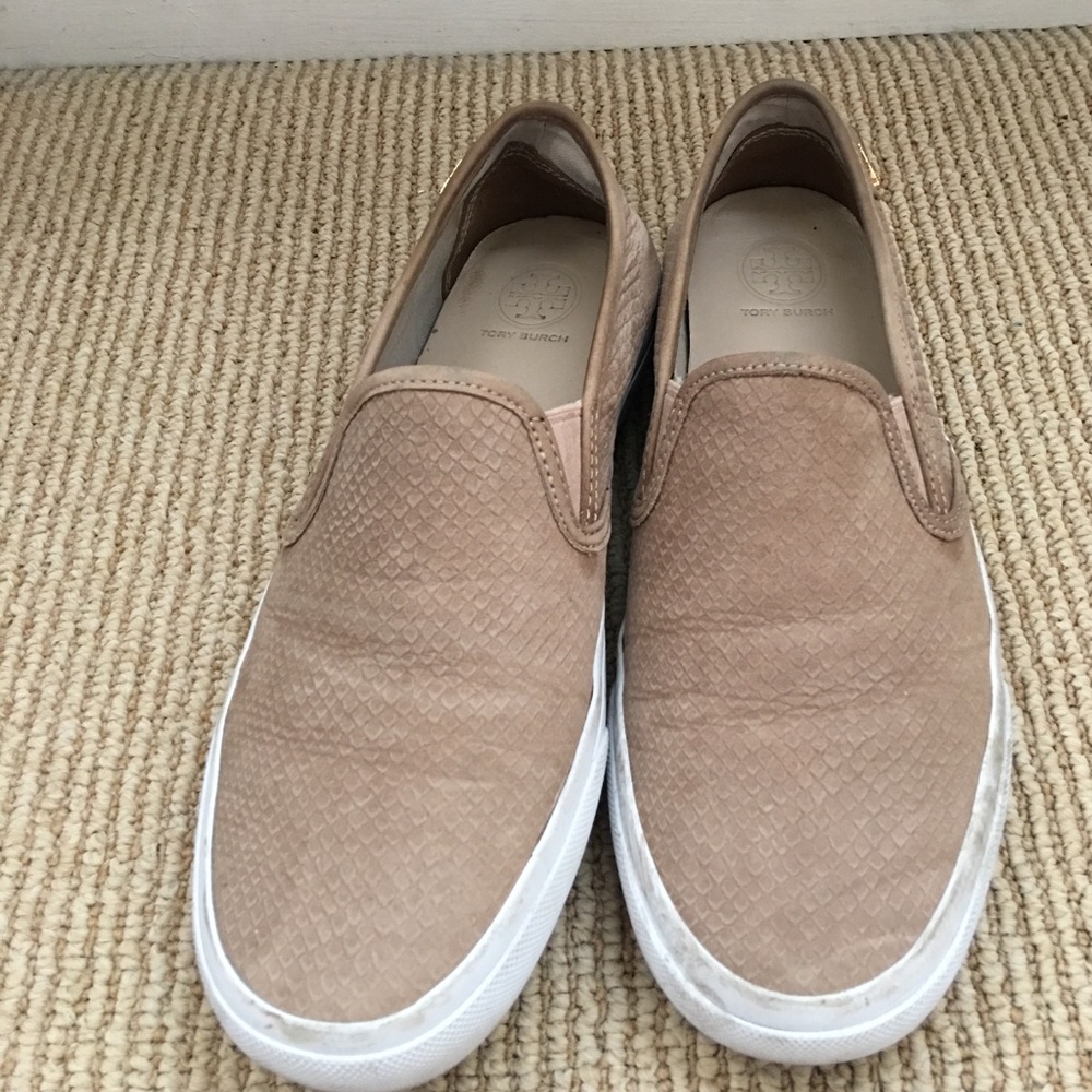 Tory Burch Tan slip Ons HIGHLY NEGOTIABLE